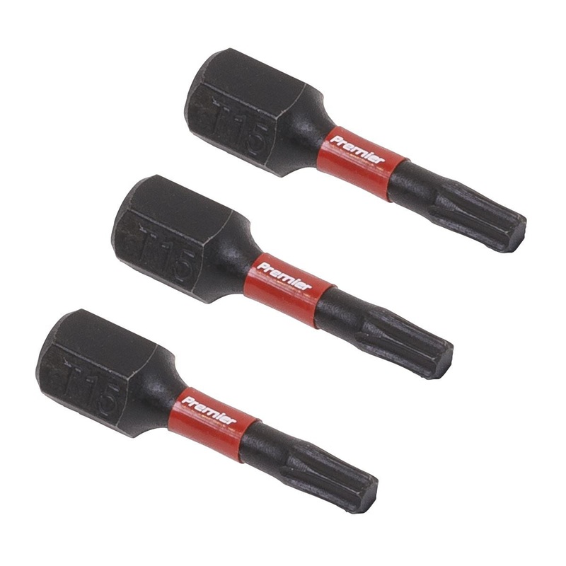 Sealey Premier TRX-Star* T15 Impact Power Tool Bits 25mm - 3pc