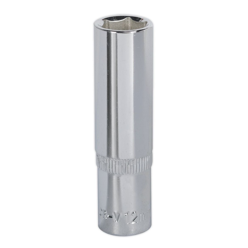 Sealey Premier WallDrive Socket 12mm Deep 3/8"Sq Drive Fully Polished
