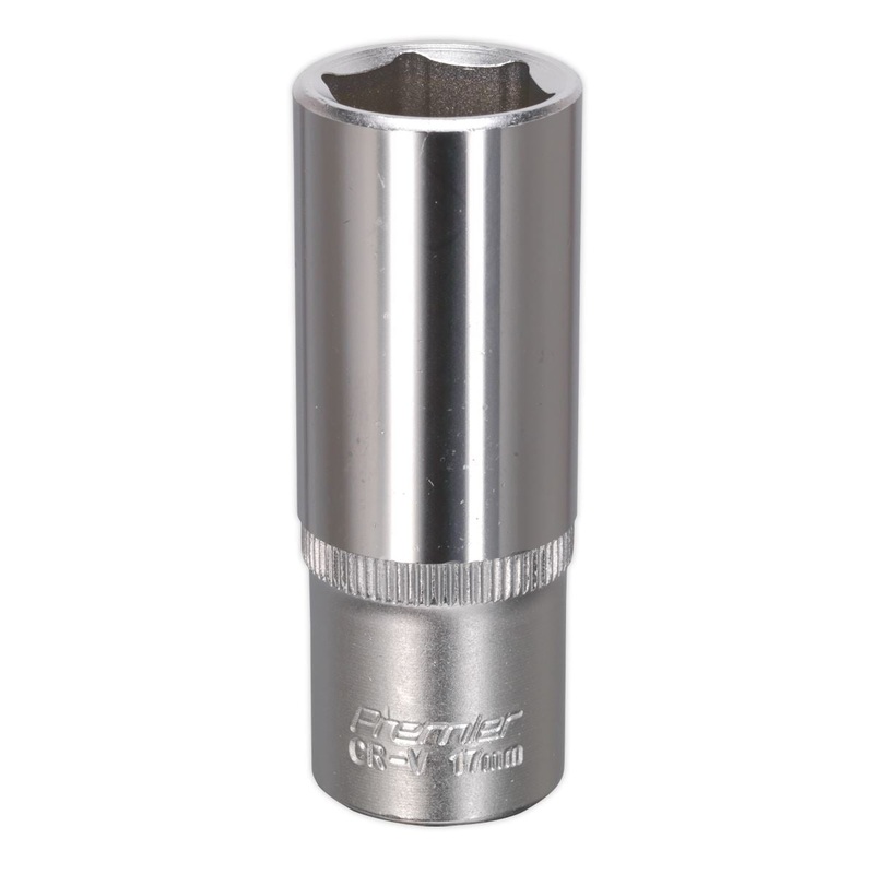 Sealey Premier WallDrive Socket 17mm Deep 3/8"Sq Drive