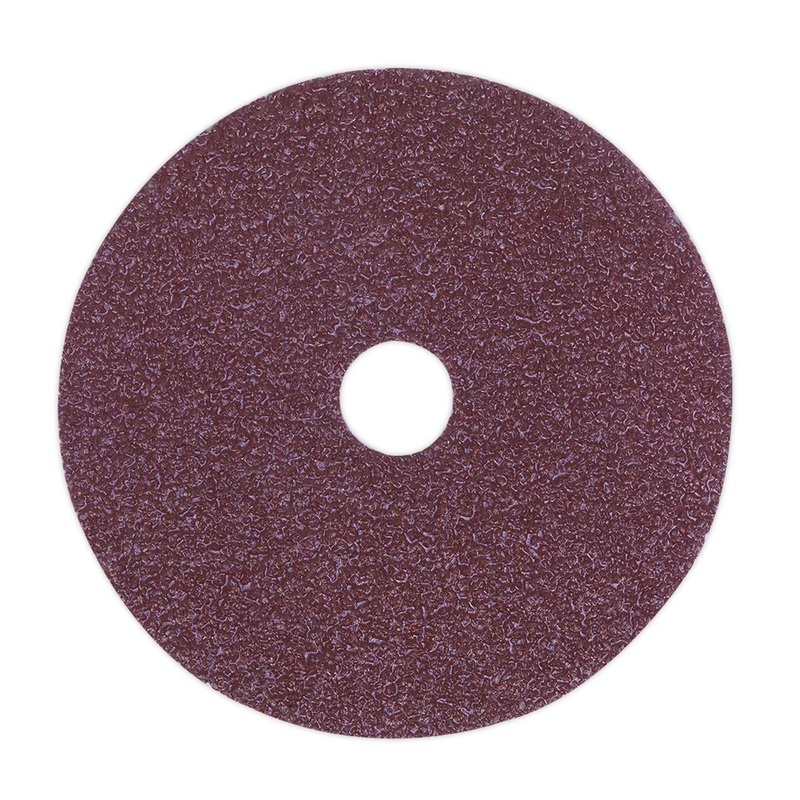 Sealey Sanding Disc Fibre Backed 100mm 36Grit Pack of 25