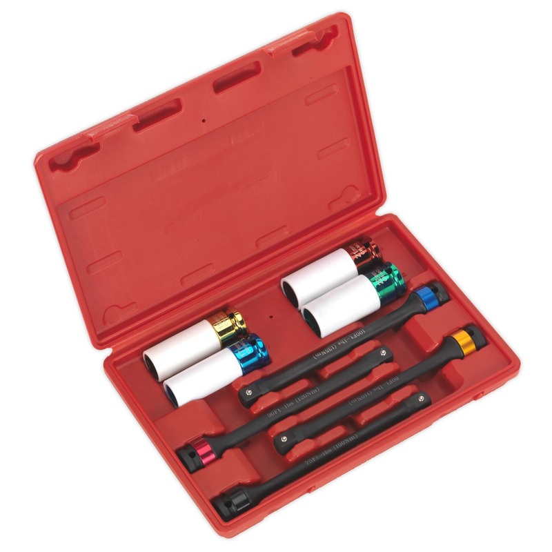 Sealey Torque Stick & Aluminium Wheel Impact Socket Set 8pc 1/2"Sq Drive