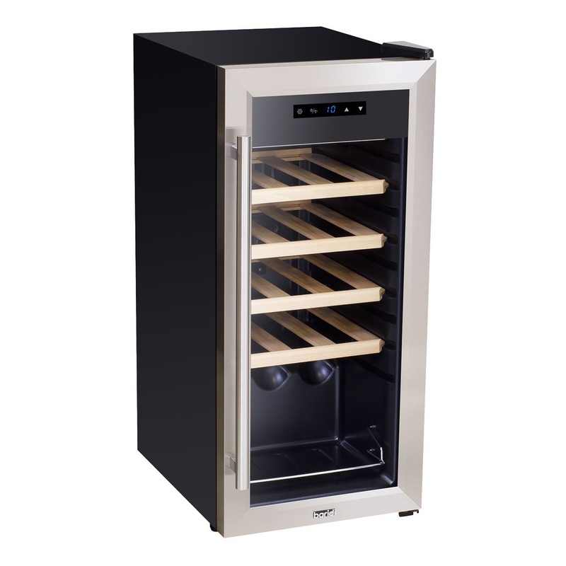 Baridi 18 Bottle Wine Fridge Cooler & Touch Control, LED Light, Stainless Steel