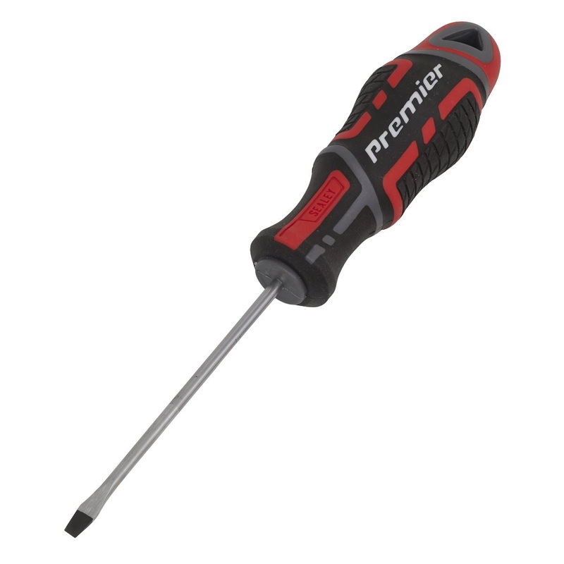 Sealey Premier Screwdriver Slotted 3 x 75mm GripMAX