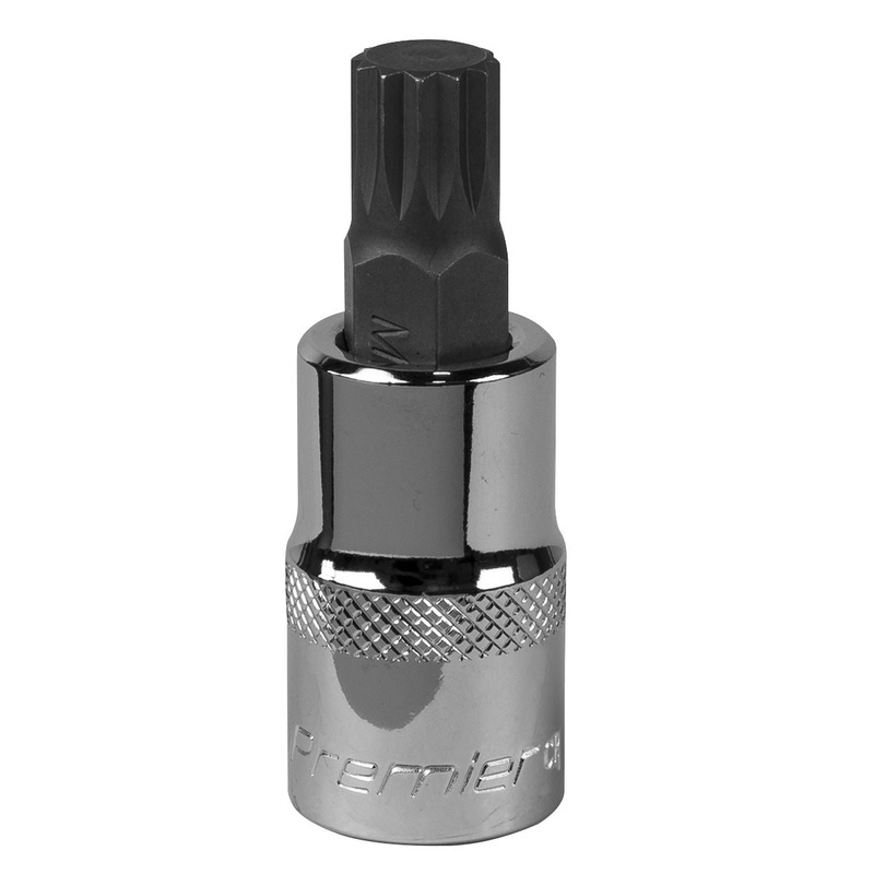 Sealey Premier Spline Socket Bit M12 1/2"Sq Drive