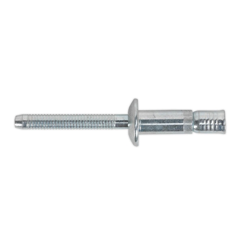 Sealey Steel Structural Rivet Zinc Plated 6.3 x 32mm Pack of 100