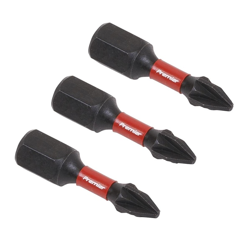 Sealey Premier Pozi #1 Impact Power Tool Bits 25mm - 3pc