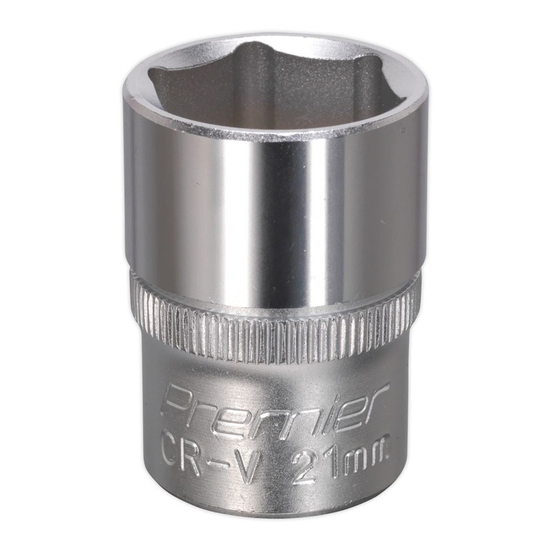 Sealey Premier WallDrive Socket 21mm 1/2"Sq Drive