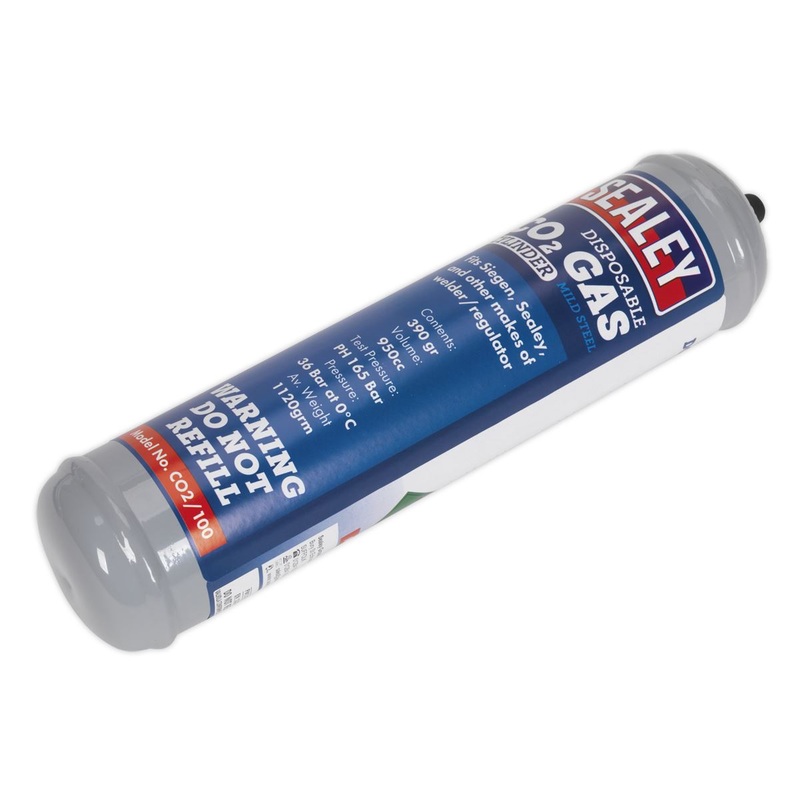 Sealey Gas Cylinder Disposable Carbon Dioxide 390g