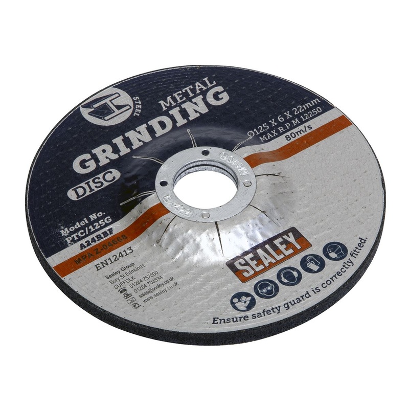 Sealey Grinding Disc 125 x 6mm 22mm Bore