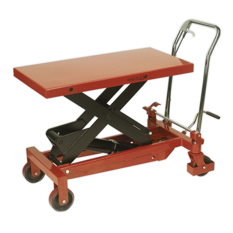 Sealey Hydraulic Scissor Lift Platform Table 1000kg