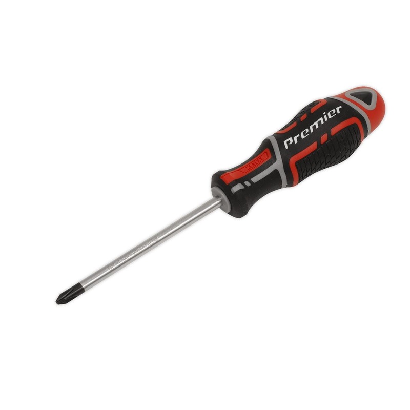 Sealey Premier Screwdriver Pozi #2 x 100mm GripMAX