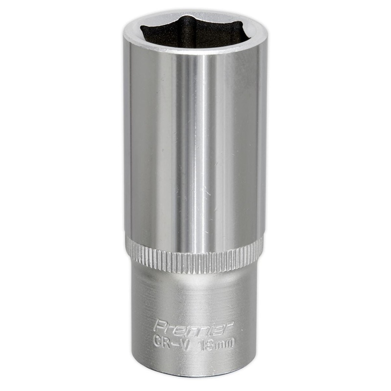 Sealey Premier WallDrive Socket 18mm Deep 3/8"Sq Drive