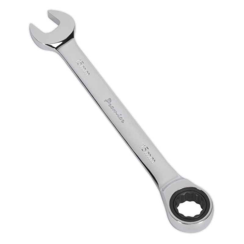 Sealey Premier Ratchet Combination Spanner 15mm