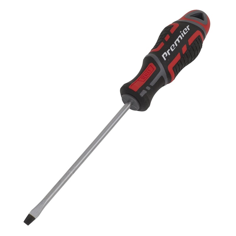 Sealey Premier Screwdriver Slotted 4 x 100mm GripMAX