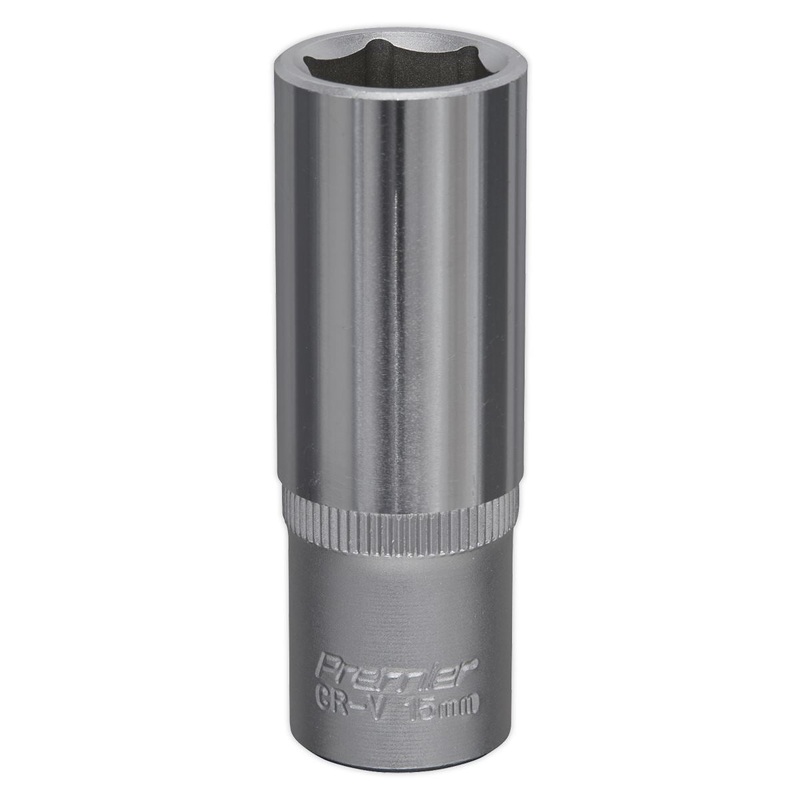 Sealey Premier WallDrive Socket 15mm Deep 3/8"Sq Drive