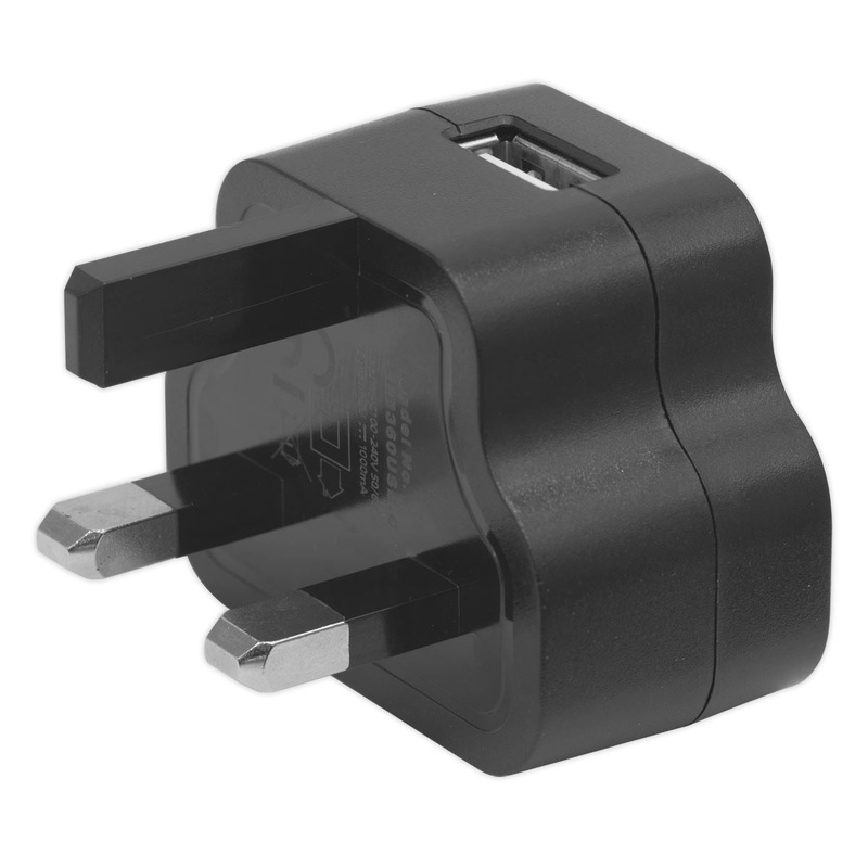 Sealey USB Mains Charger 5V1A