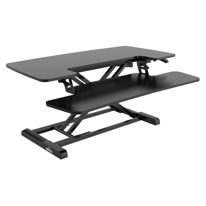 Dellonda 89cm Height Adjustable Standing Desk Converter, 50cm Max Height, 15kg Capacity
