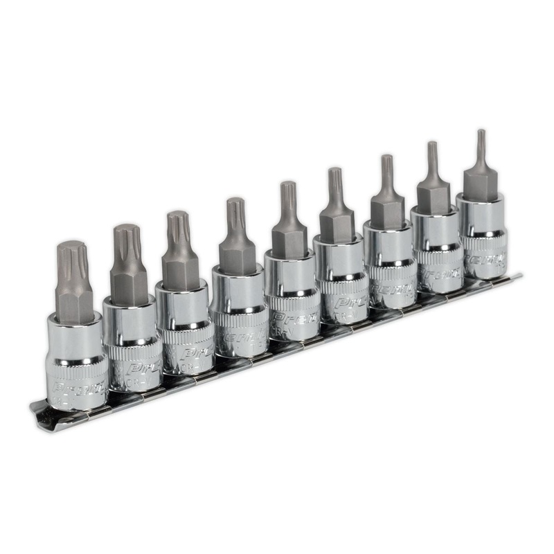 Sealey Premier TRX-P* Socket Bit Set 9pc 3/8"Sq Drive 50mm