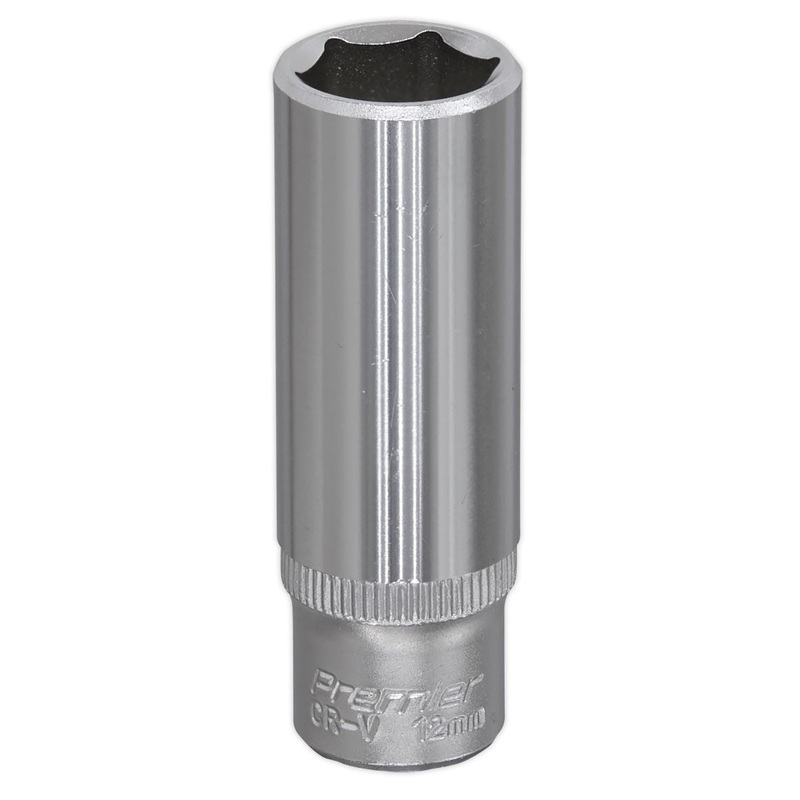 Sealey Premier WallDrive Socket 12mm Deep 1/4"Sq Drive
