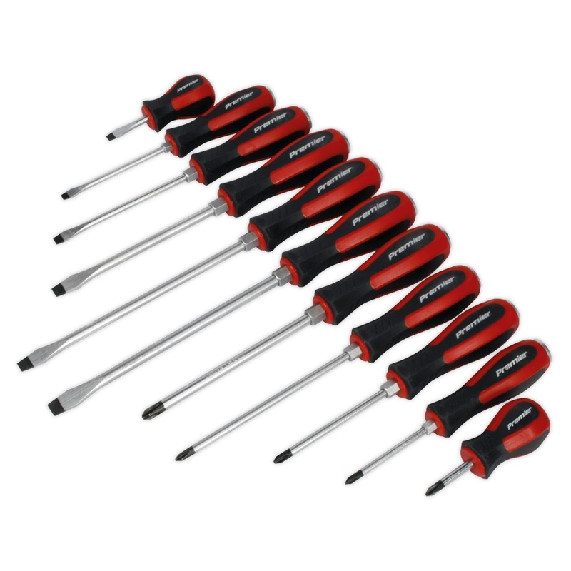 Sealey Premier Screwdriver Set 11pc Hammer-Thru
