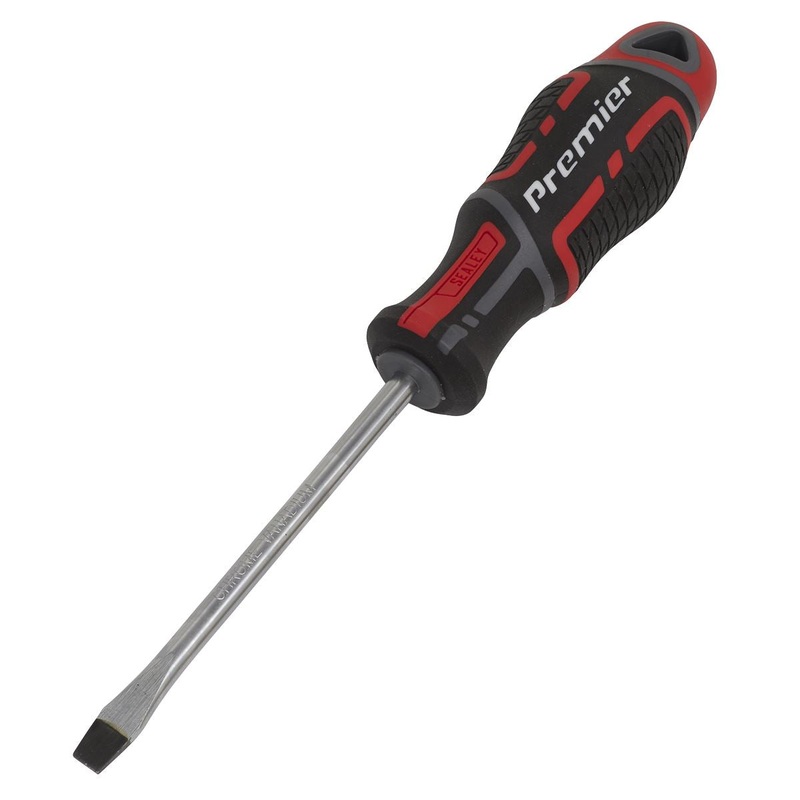 Sealey Premier Screwdriver Slotted 6 x 100mm GripMAX