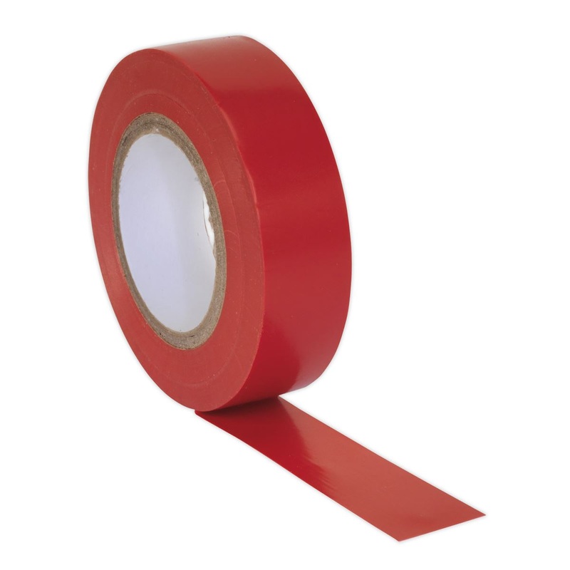 Sealey PVC Insulating Tape 19mm x 20m Red Pack of 10