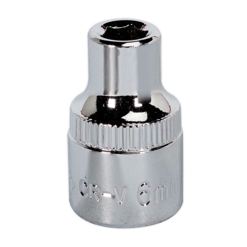 Sealey Premier WallDrive Socket 6mm 3/8"Sq Drive Fully Polished
