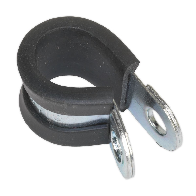Sealey P-Clip Rubber Lined 12/13mm Pack of 25
