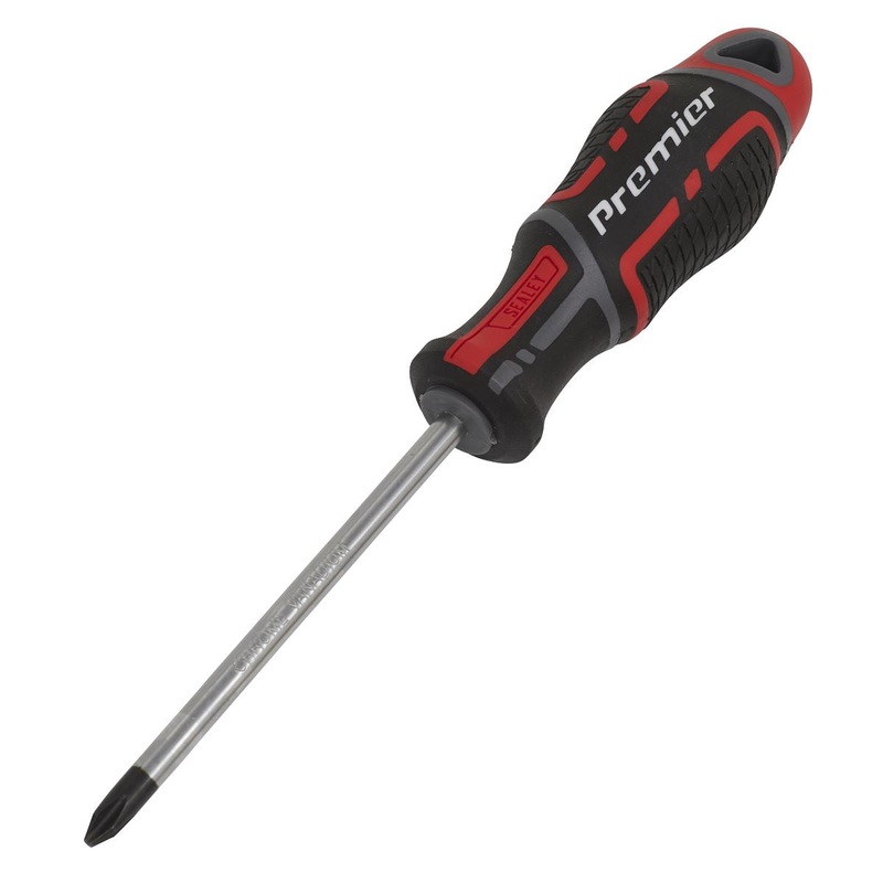 Sealey Premier Screwdriver Phillips #2 x 100mm GripMAX