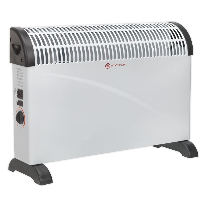 Sealey Convector Heater 2000W 3 Heat Settings Thermostat Turbo Fan