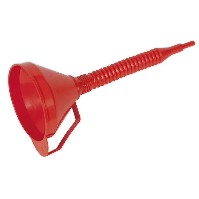 Sealey Funnel with Flexible Spout & Filter Medium 160mm