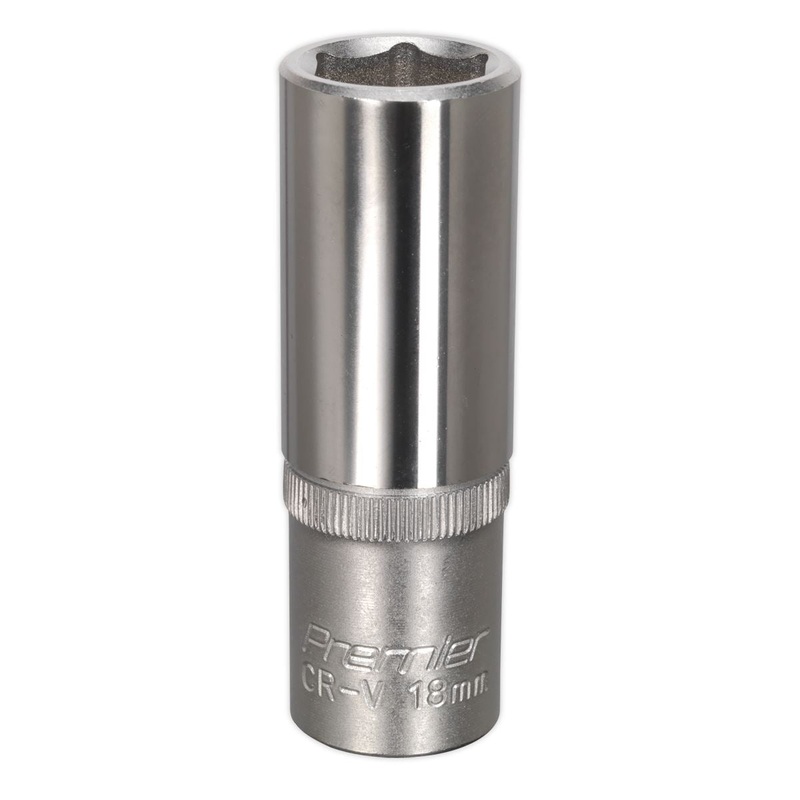 Sealey Premier WallDrive Socket 18mm Deep 1/2"Sq Drive