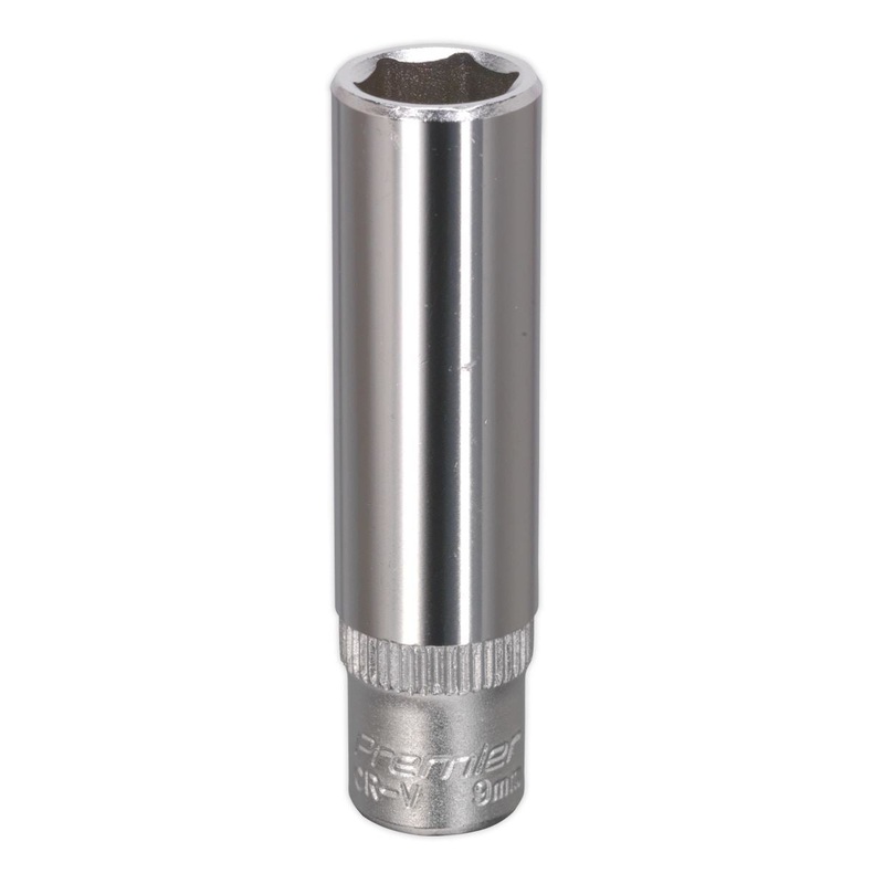 Sealey Premier WallDrive Socket 9mm Deep 1/4"Sq Drive