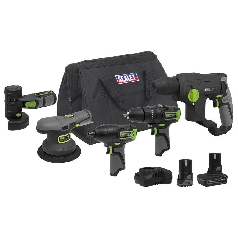 Sealey 5 x 10.8V SV10.8 Series Cordless Combo Kit - 2 Batteries