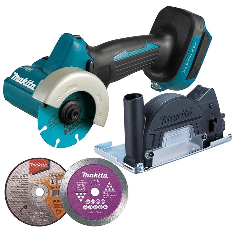 Makita Compact Disc Cutter Grinder 76mm 18V LXT Brushless Cordless DMC300Z Body Only
