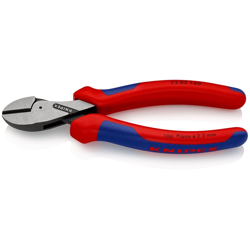 Knipex X-Cut Diagonal Side Cutting Pliers 160mm Multi Component Grips Black Atramentized 73 02 160