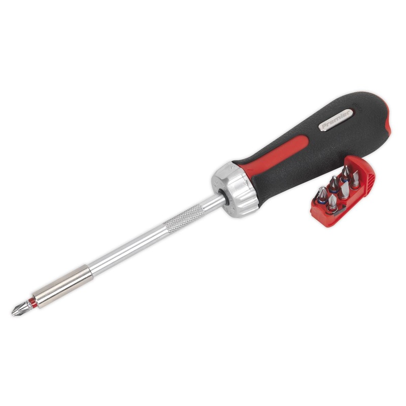 Sealey 8 Piece Platinum Series Fine Tooth Ratchet Screwdriver Bit Set Reversible
