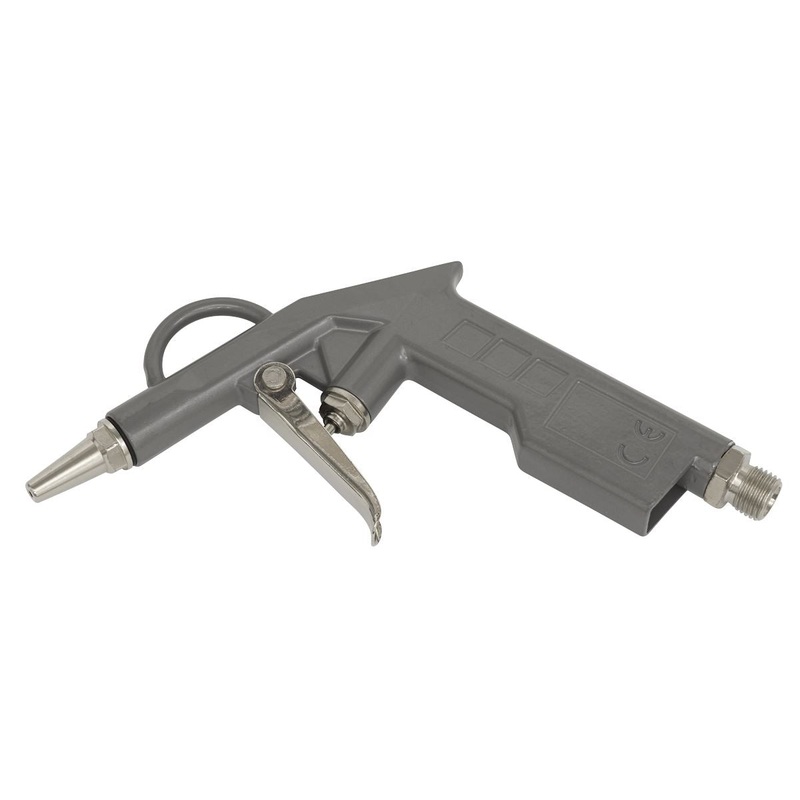 Sealey Pistol Air Blow Gun 1/4" BSP Dust Duster Short Type Nozzle 110psi