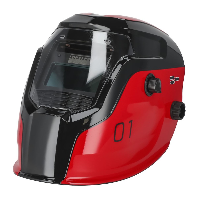 Sealey Auto Darkening Welding Helmet Shade 9-13 Red
