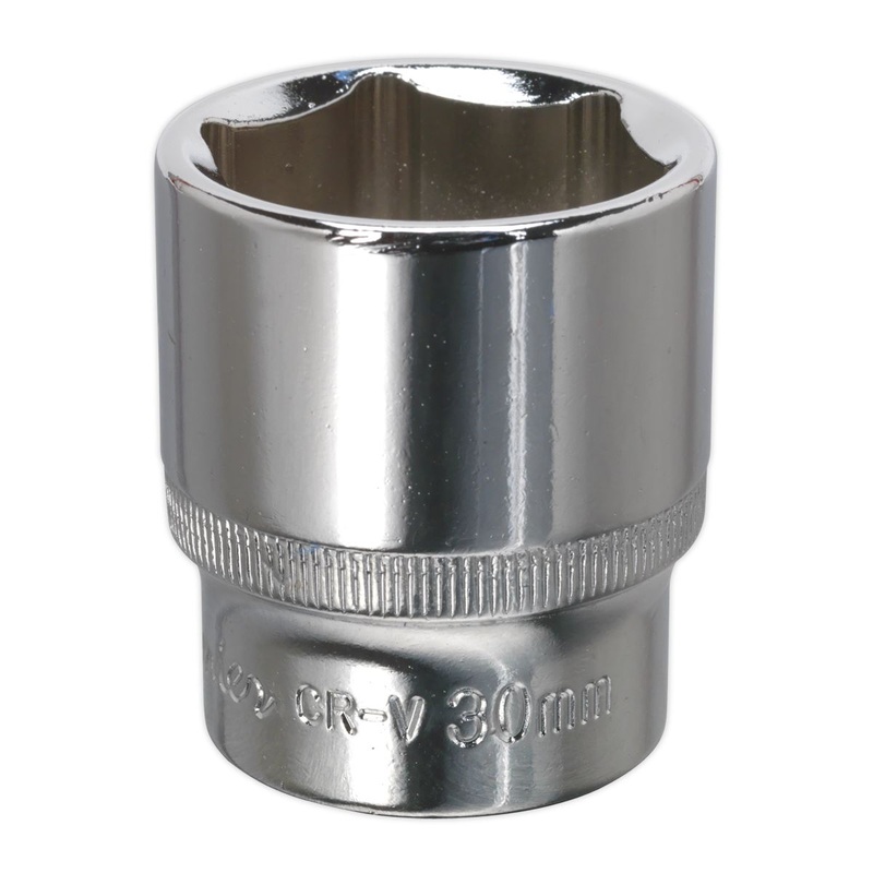 Sealey Premier WallDrive Socket 30mm 1/2"Sq Drive Fully Polished