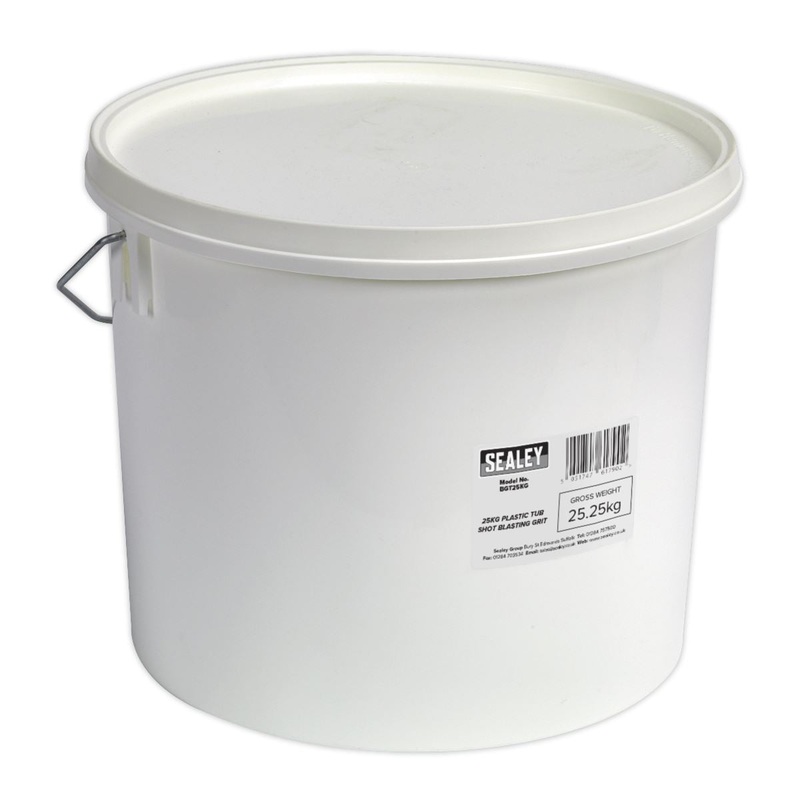 Sealey Shot Blasting Grit 25kg Plastic Tub