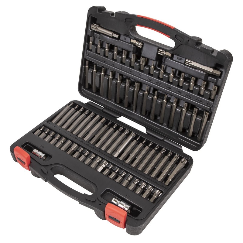 Sealey Trx-Star Security Trx-Star Hex Ribe Spline Bit Set 3/8" & 1/2" 74pc