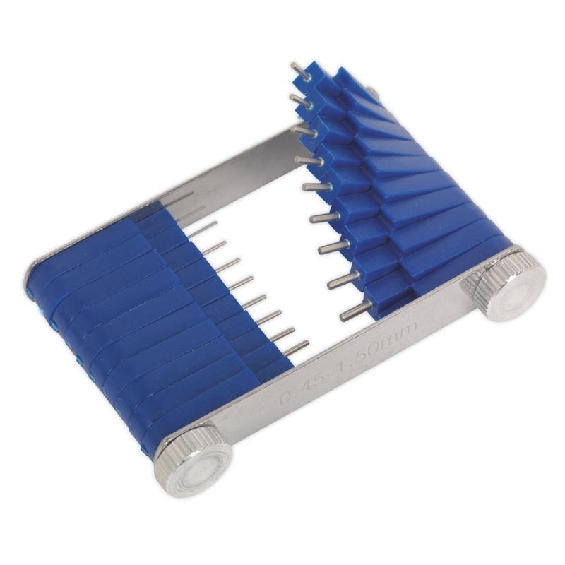 Sealey 20 Piece Folding Carburettor Jet Tool 0.45-1.5mm