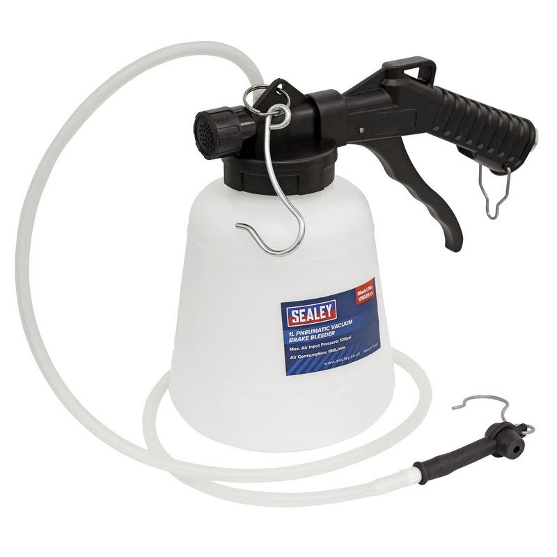 Sealey Air Brake and Clutch Bleeder Vacuum Type 1 Litre 1/4" BSP
