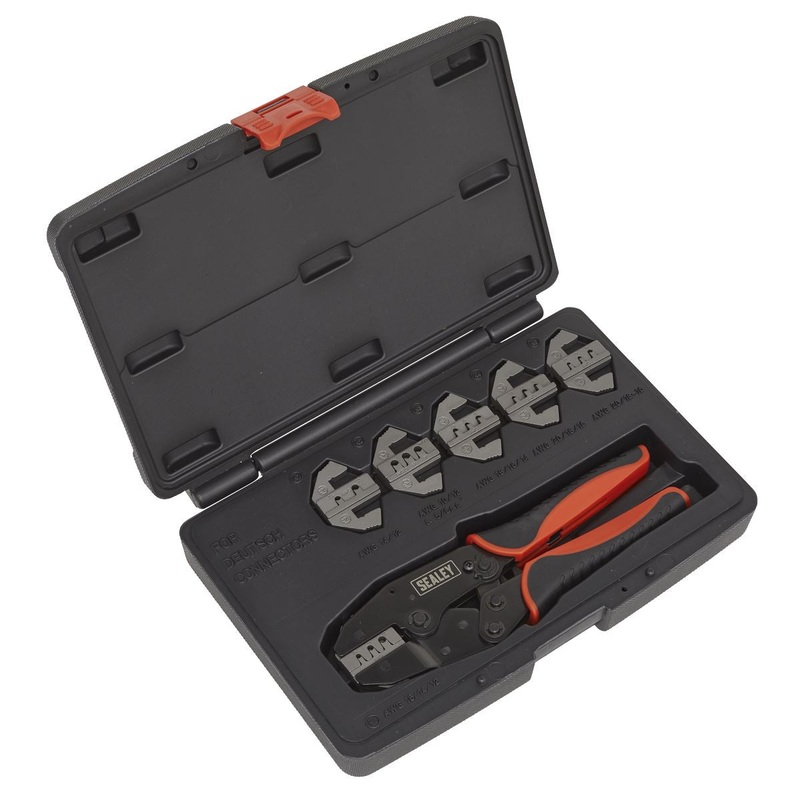 Sealey Deutsch Connector Plier Set 7 Piece Electrical Crimp Tool 10-20 AWG