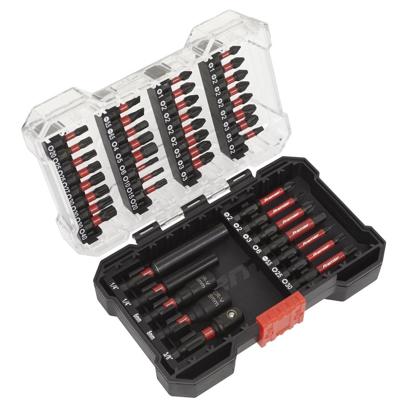 Sealey Premier Power Tool Bit Set 44pc Impact Grade