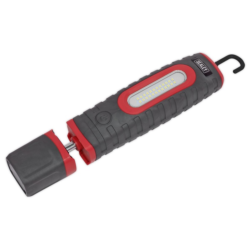 Sealey Rechargeable 360 Inspection Lamp 24 SMD LED + 3W LED Red 1000 Lumens