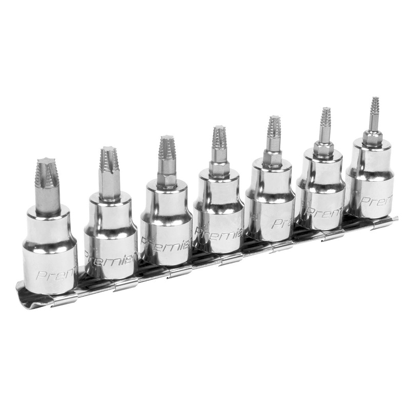 Sealey Trx-Star Socket Bit Set Lock On 7 Piece 3/8" Drive Premier Torx T10-T40