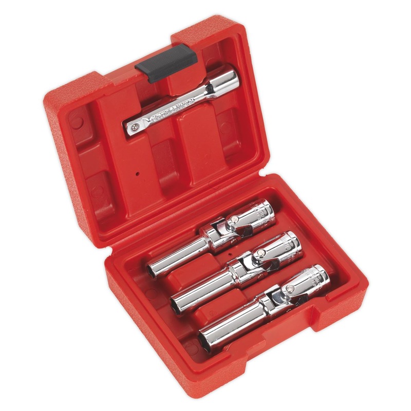 WRT Sealey Diesel Glow Plug Socket Set 4pc 3/8"Sq Drive