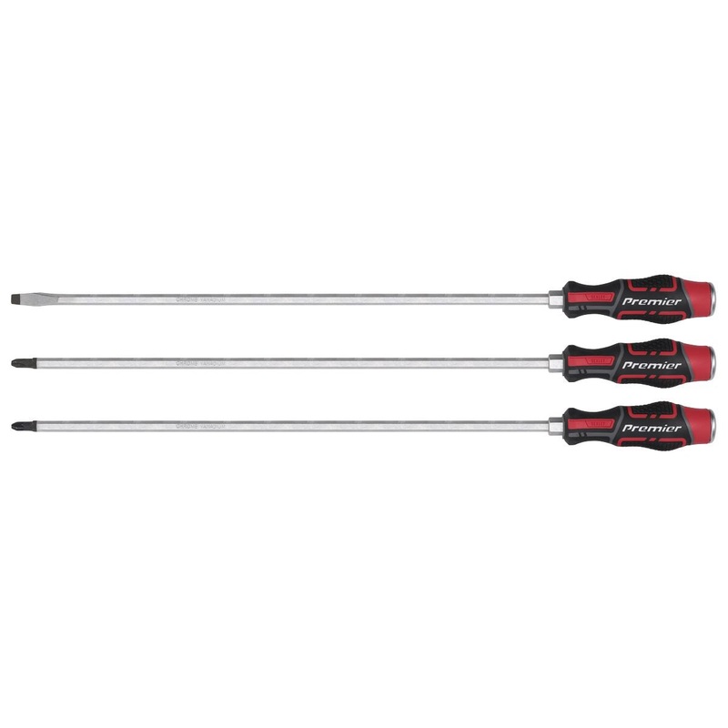 Sealey Premier Screwdriver Set 3pc Hammer-Thru 450mm